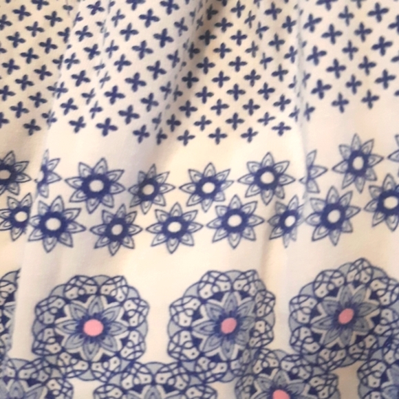 Girls size4 skirt joe fresh fit n flare style skort shorts underneath white blue - Picture 5 of 9